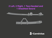 6x Energy Sword: Dadao (mixed grips) 3d printed