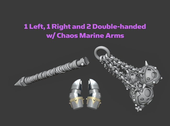 4x Plague Flail: Cornivius - Chaos Set 3d printed