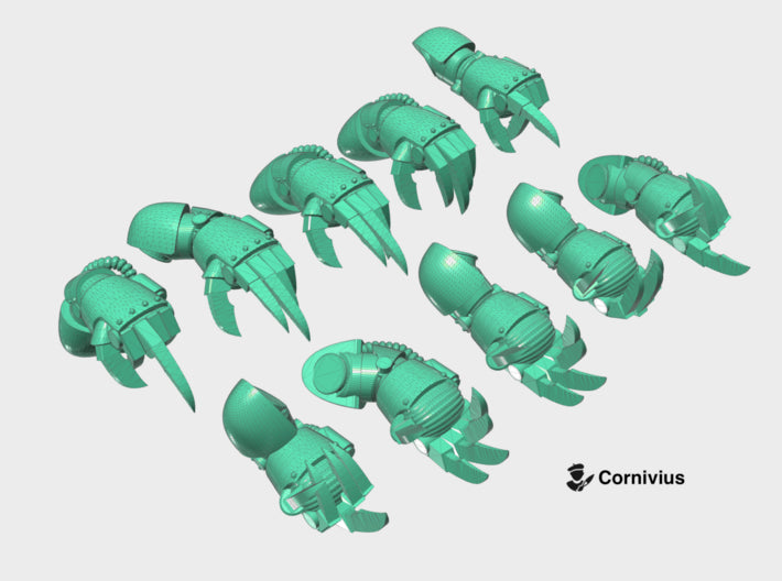 10x Base - Marine Power Claws 3d printed Marine-Sized