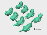 8x Base - Marine Energy Fists [Group 1] 3d printed Marine-Sized
