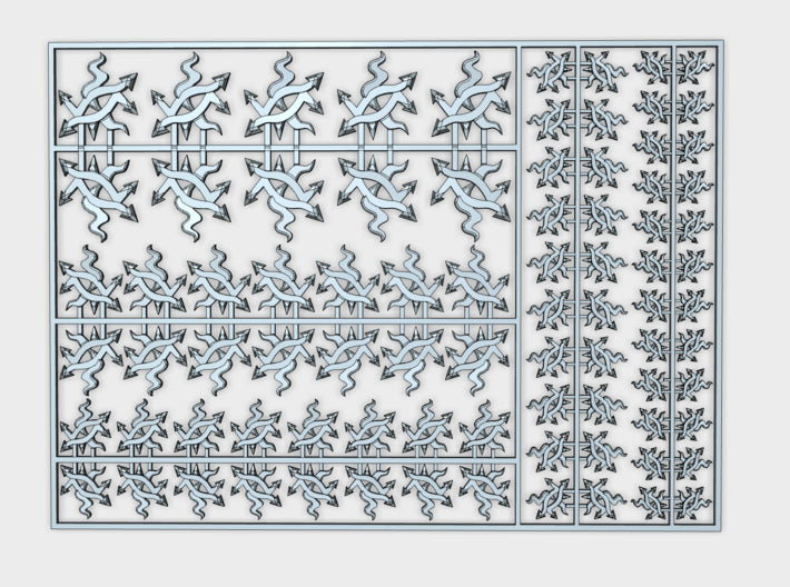 The Scourged - Flat Vehicle Insignia pack 3d printed