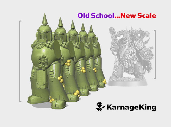 5x Old-School Decay Trooper - Body Set 2 3d printed