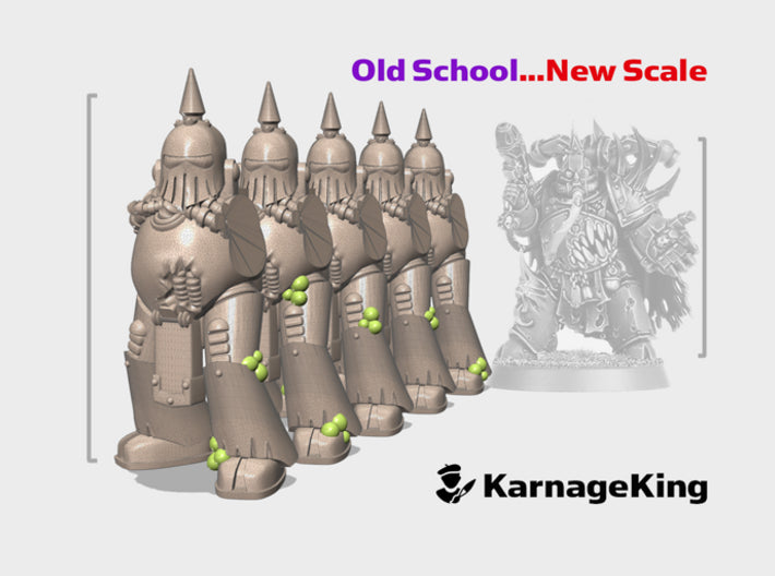 5x Old-School Decay Trooper - Body Set 3 3d printed