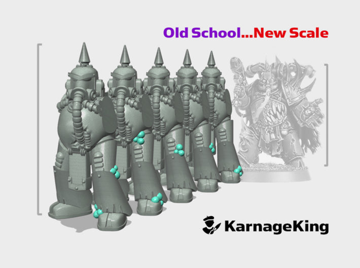 5x Old-School Decay Trooper - Body Set 4 3d printed