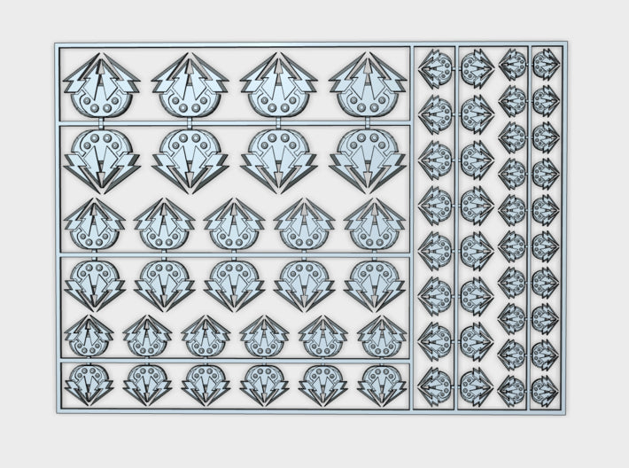 Steel Tarantulas - Flat Vehicle Insignia pack 3d printed