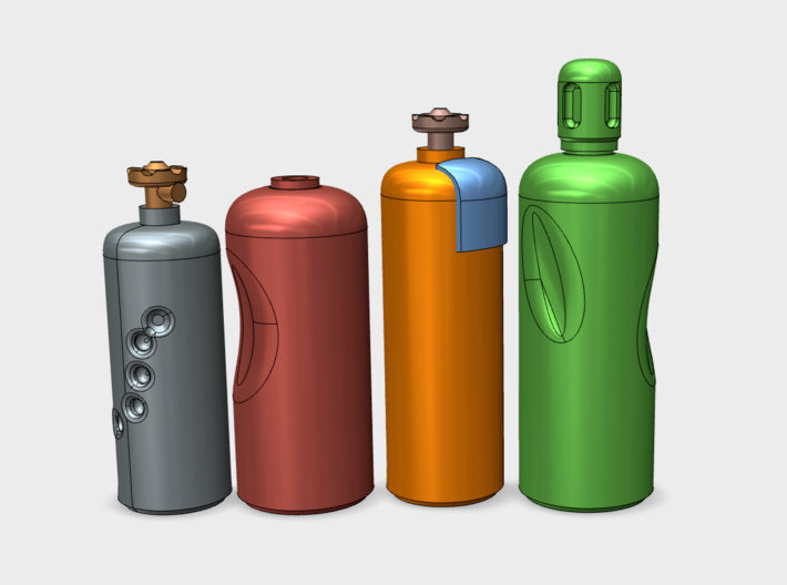 22x Looted Bitz: Scratch &amp; Dent Gas Bottles 3d printed