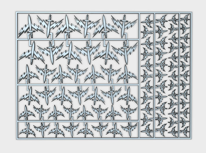 Storm Swords - Flat Vehicle Insignia pack 3d printed
