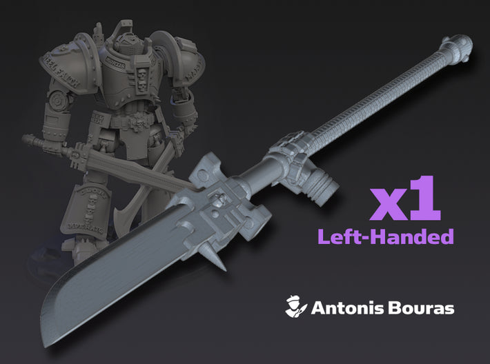 Arch Battleknight: Deamon Glaive (Left) 3d printed