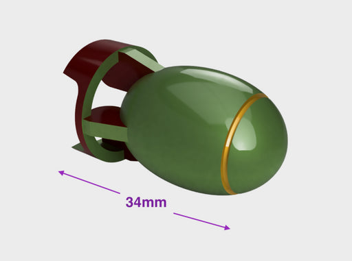 34mm Busta Bomb: Base 3d printed Small = 1 Bomb | Medium = 2 Bombs | Large = 55 Bombs