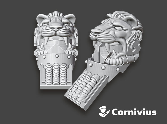 Lion Helm: Atlas Pat. Headplate	 3d printed