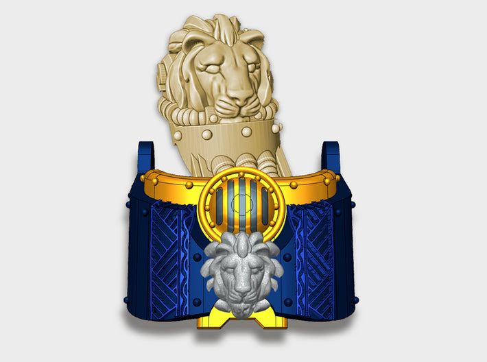 Tribal Lion: Atlas Sarcophagus Set (2) 3d printed