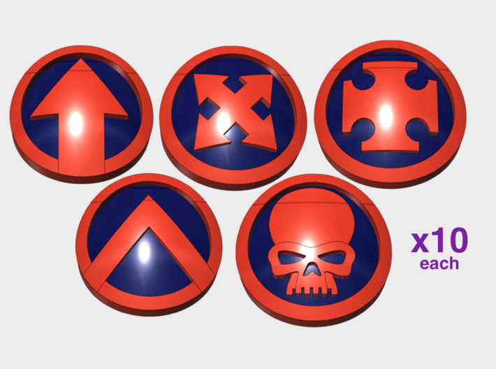 50x Circle Squad: Variety Pack 3d printed