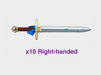 10x Right-hand Energy Sword: Ultra Legion Crusader 3d printed