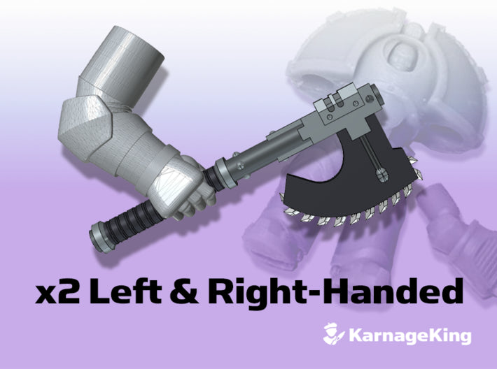 2x ST:1 RotoAxe: Gortran (L&amp;R Arms) 3d printed These arms will fit into any ST:1 Terminator torsos.