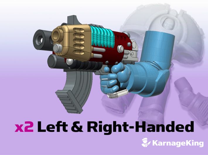 2x ST:1 Plasfire Bogun (L&amp;R Arms) 3d printed These arms will fit into any ST:1 Terminator torsos.