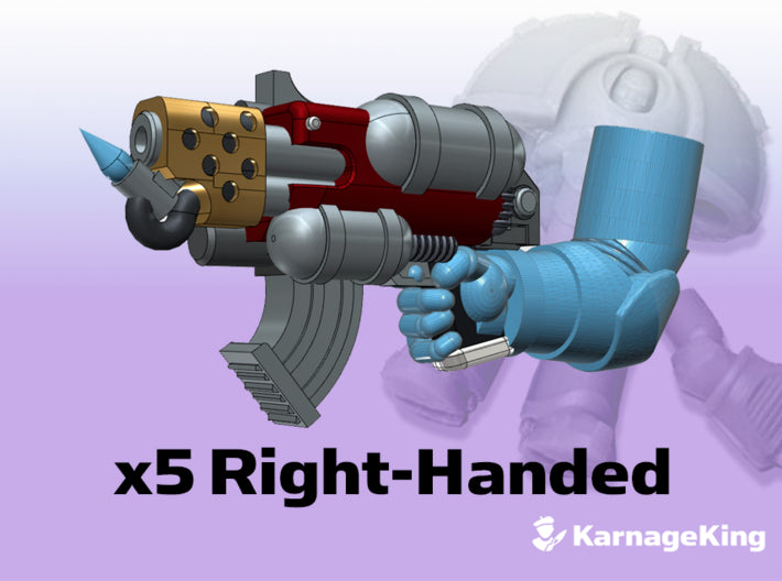 5x ST:1 Right Flamefire Bogun 3d printed These arms will fit into any ST:1 Terminator torsos.