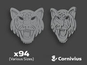 Jade Tigers - Flat Vehicle Insignia pack 3d printed