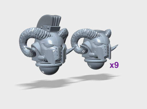 10x Ran Horn G:10 Prime Helms : Squad 3d printed