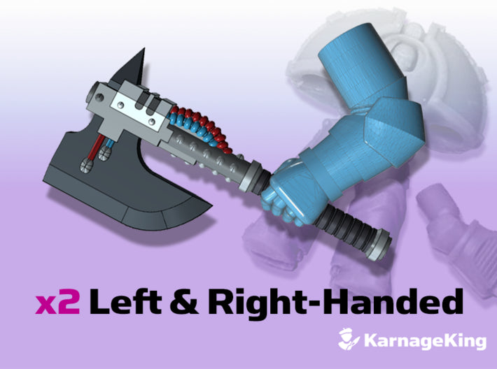 2x ST:1 Energy Axe: Kadaka (L&amp;R Arms) 3d printed