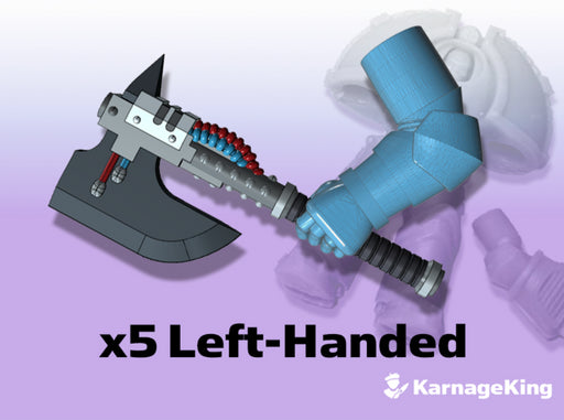5x ST:1 Left Energy Axe: Kadaka 3d printed These arms will fit into any ST:1 Terminator torsos.