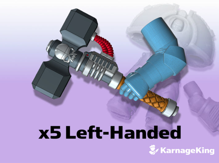 5x ST:1 Left Energy Hammer : Garcia 3d printed These arms will fit into any ST:1 Terminator torsos.