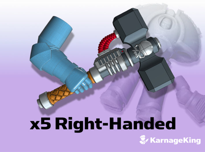 5x ST:1 Right Energy Hammer Garcia 3d printed These arms will fit into any ST:1 Terminator torsos.