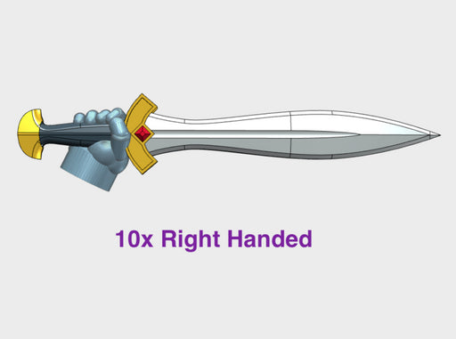 10x Energy Sword: Xiphos (Right-handed) 3d printed