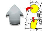 20x Base Arrow - Tiny Convex Insignias (3mm)	 3d printed