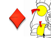 20x Diamonds - Tiny Convex Insignias (3mm) 3d printed