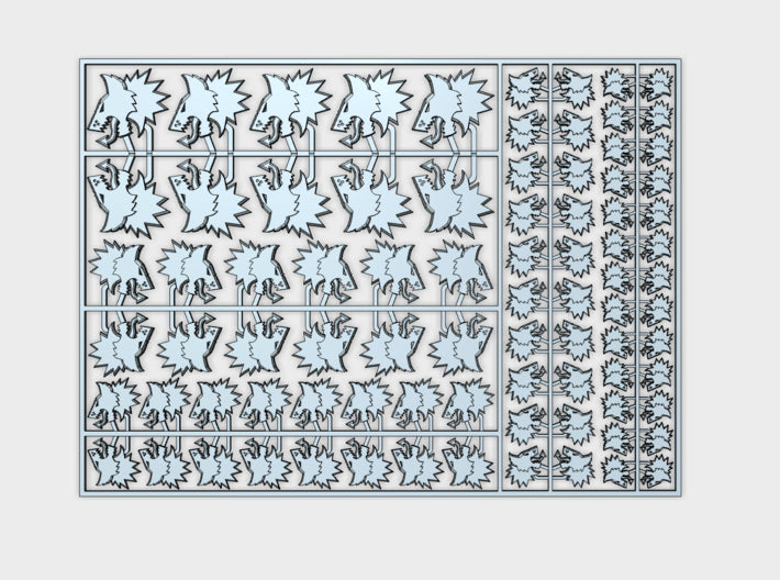 Dark Wolf - Flat Vehicle Insignia pack 3d printed