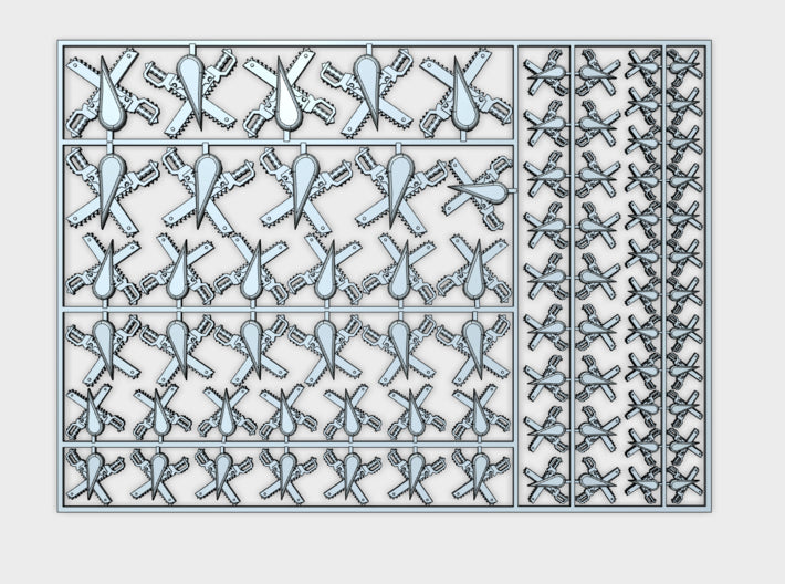 Chain Blades - Flat Vehicle Insignia pack 3d printed