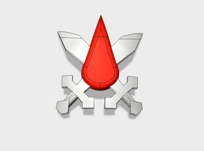 60x Cruor Blades - Shoulder Insignia pack 3d printed