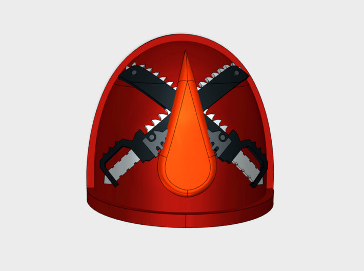 10x Chain Blades - G:4a Shoulder Pads 3d printed