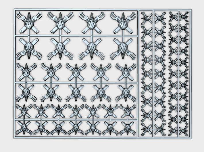 Shadow Ravens - Flat Vehicle Insignia pack 3d printed