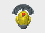 5x Lamented Heart - Crested G:10 Prime Helmets 3d printed Only 5 Helmets