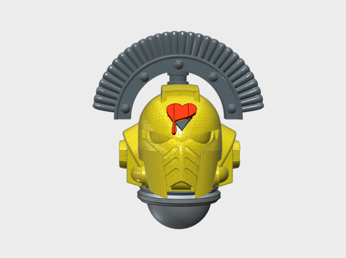 5x Lamented Heart - Crested G:10 Prime Helmets 3d printed Only 5 Helmets