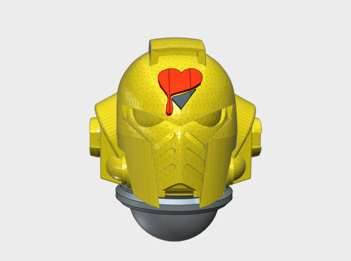 10x Lamented Heart - G:10 Prime Helmets 3d printed