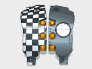 Half-Checkerboard: Atlas Pat. Carapace 3d printed