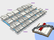 Various Open/Chained Books: Set 1 3d printed