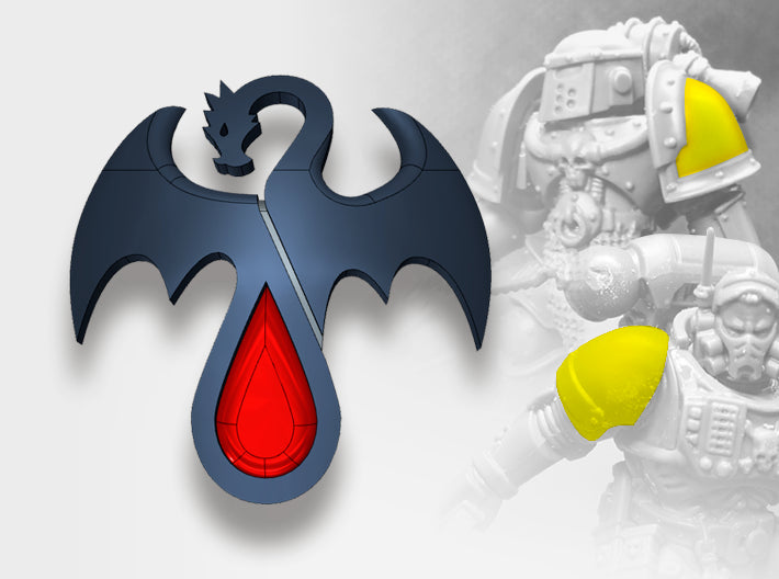 60x Blood Dragons - Smaller Insignias (5mm) 3d printed