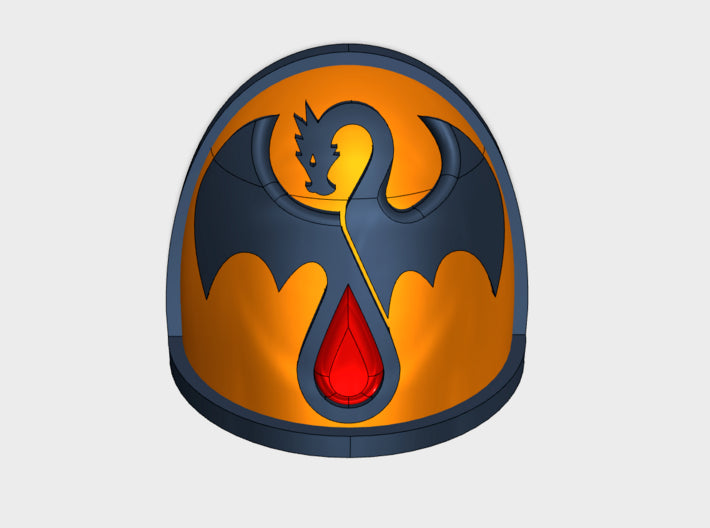 10x Blood Dragons - G:4a Shoulder Pads 3d printed
