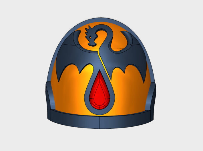 10x Blood Dragons - G:10p Left Shoulders 3d printed