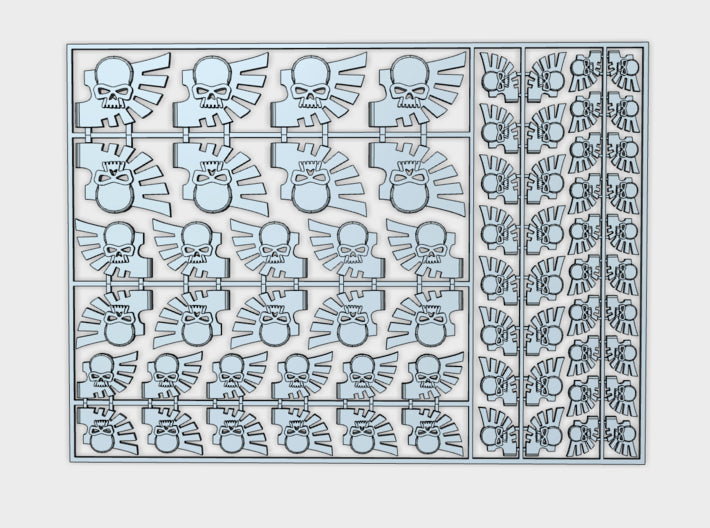 Absolution Wing - Flat Vehicle Insignia pack 3d printed