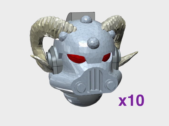 Ramshorn - G:5 Heresy Helmets 3d printed