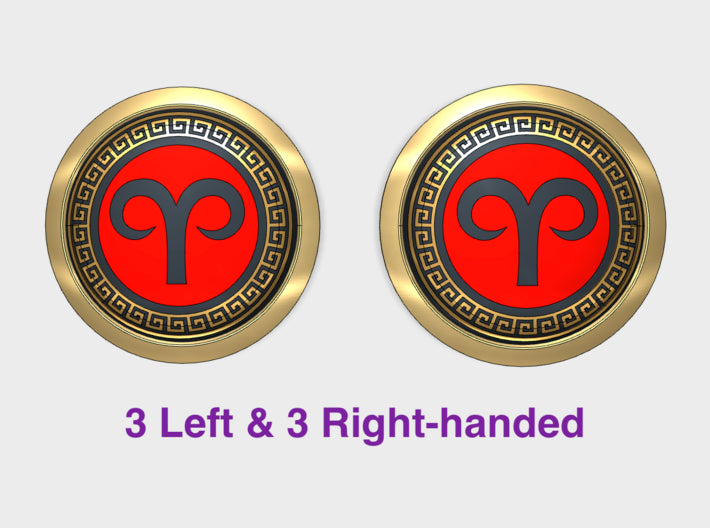 Sons of Aries - Round Power Shields (L&amp;R) 3d printed