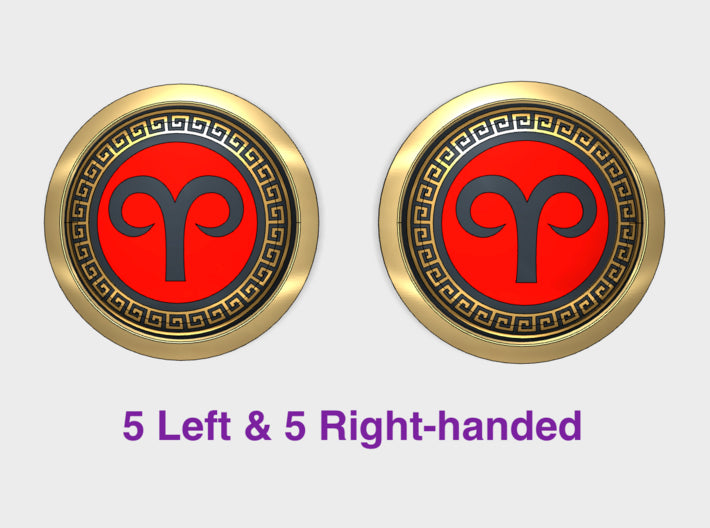 Sons of Aries - Round Power Shields (L&amp;R) 3d printed