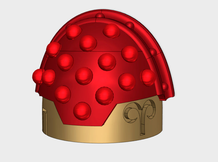 10x Aries - Studded Right Pauldrons 3d printed