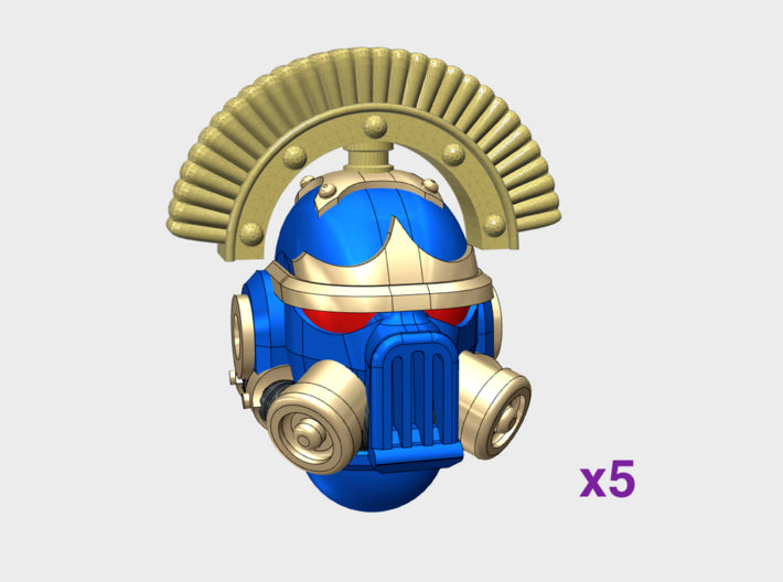 5x Ulmar var. - Donnero Command Helms 3d printed