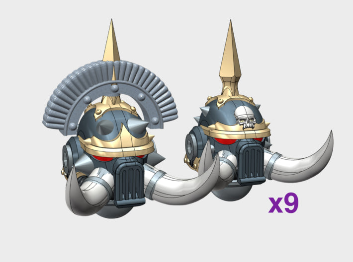 10x Warped-Donnero Tusk Helm Squad:1 3d printed