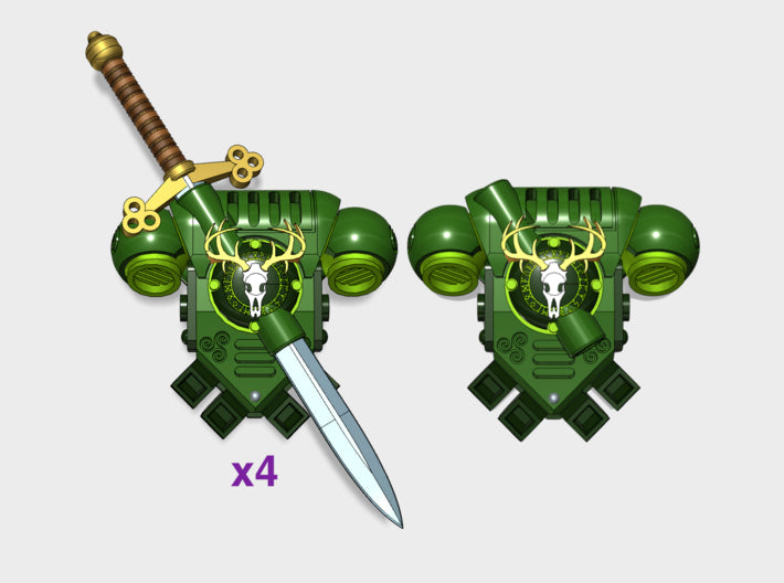 Wild Hunt - Prime:1 Claymore PACs [Squad 1] 3d printed Medium = 5 Backpacks | Large = 10 Backpacks